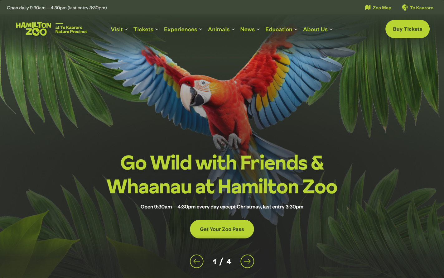 A new website design for Hamilton Zoo